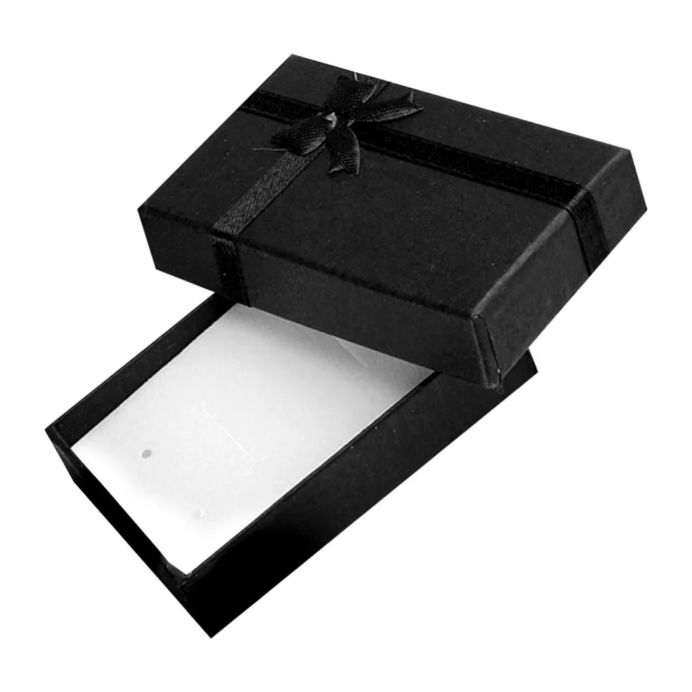 

2019 New 8 X 5 X 2.5cm Bangle Jewelry Ring Earring Watch Present Gift Box Bowknot Square Case Set Ring Case Earring Present Box