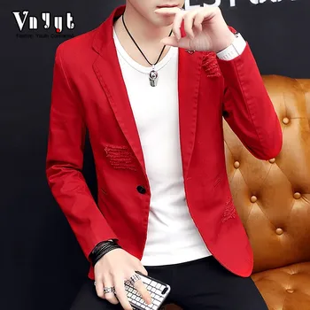 

2020 men hole character blazer The new spring season handsome blazer Leisure and fashion