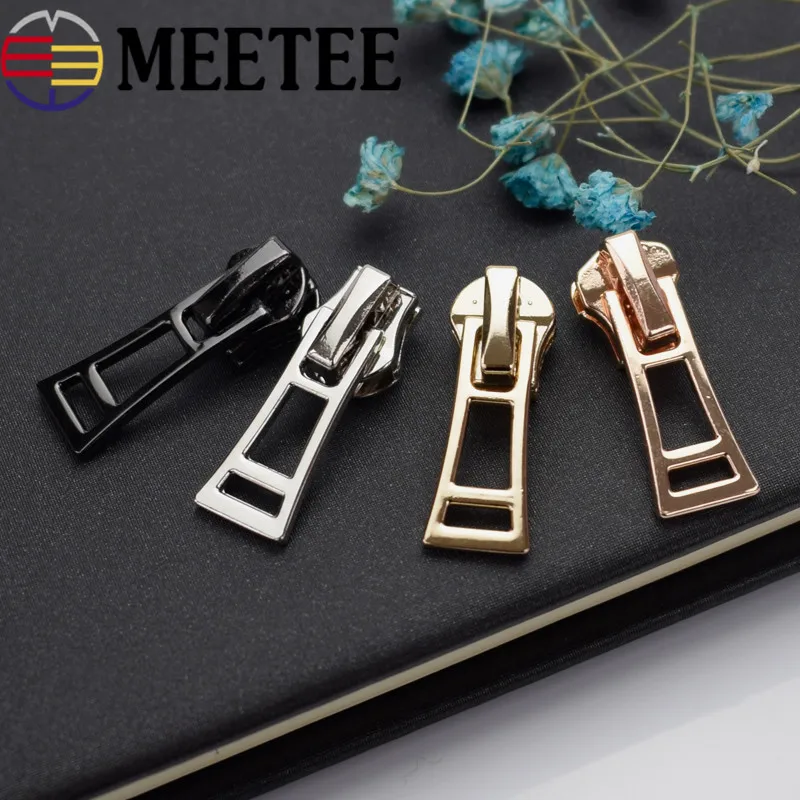 Meetee 10 шт. 5# пулер для металлической застежки-молнии высококачественный сплав мешок декоративный молнии шелеры DIY швейная пуховая куртка аксессуары G2-3