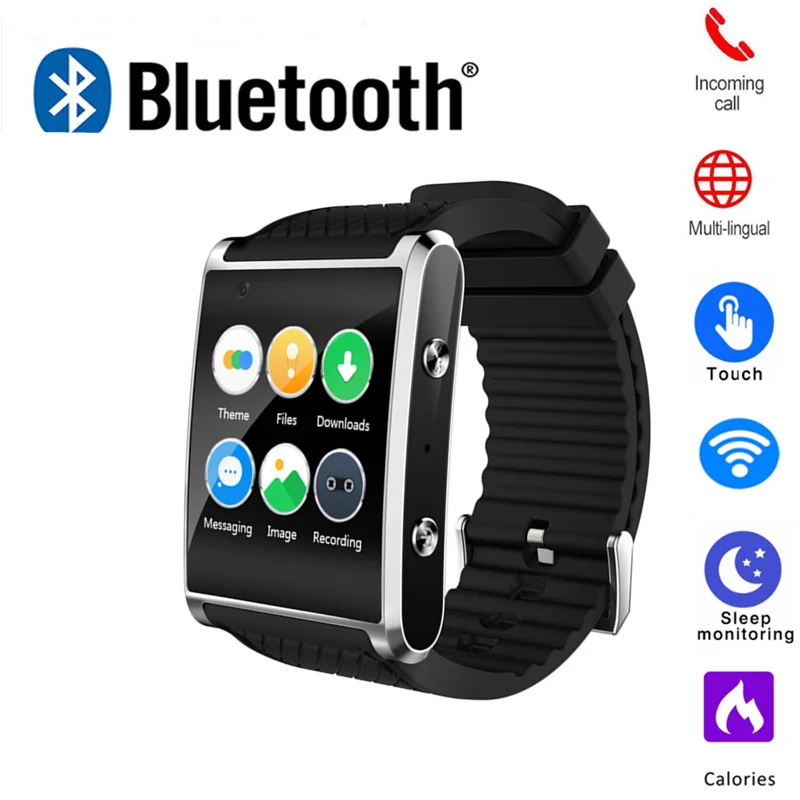 

smart watch android X11 smartwatch 1.54inch MTK6580 3G WCDMA 4GB/ROM GPS WIFI 2MP camera Android 5.1 heart rate monitor clock