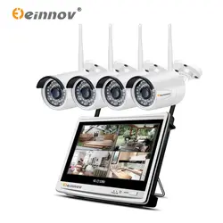 Einnov 2MP 1080 P 12 дюймов ЖК дисплей CCTV NVR Wi-Fi товары теле и видеонаблюдения 4CH IP камера беспроводной безопасности системы Открытый ИК ночной вид