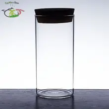 8 шт./лот 310 мл ручной работы жаростойкая прозрачная стеклянная чайная банка для конфет и деревянной пробки