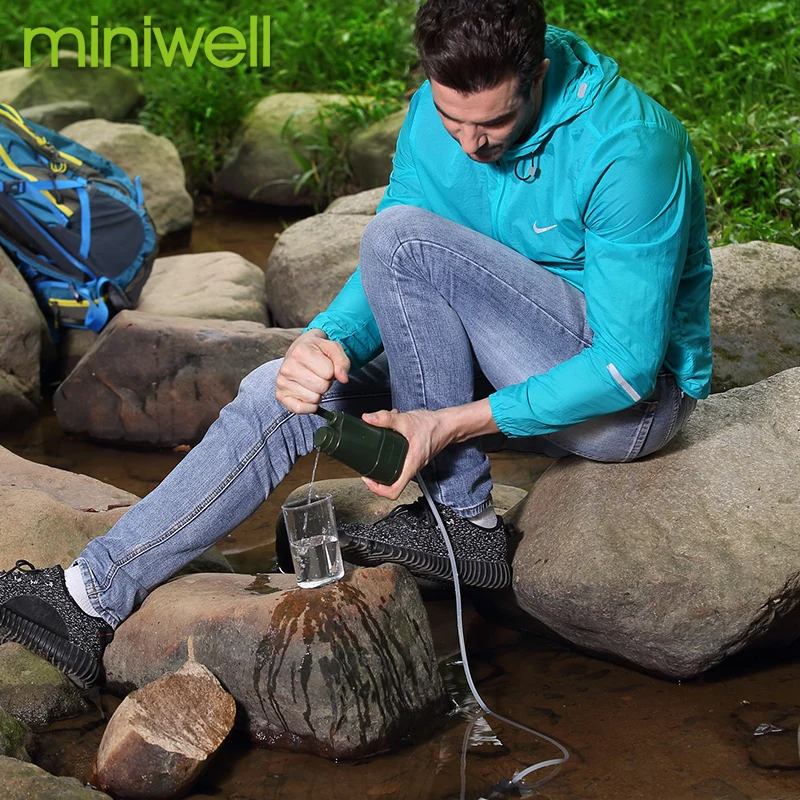 Мини насос miniwell для очистки воды очиститель фильтра пеших прогулок кемпинга