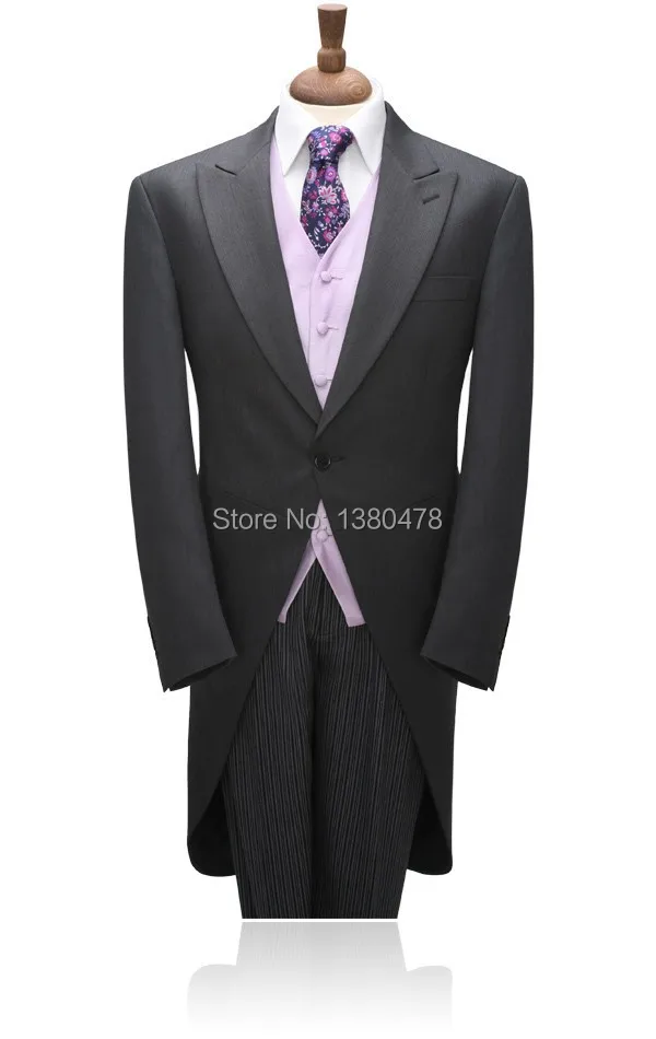 

Hot sale Single Button Peak Lapel Slim Men Prom Suits tuxedos Gentleman men's dress Personality groom suit Free Shipping