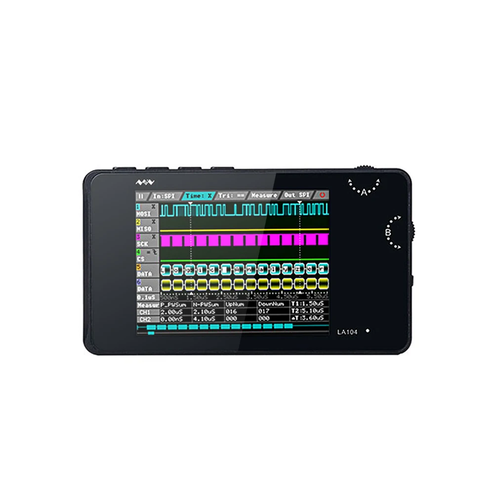 

DSO LA104 Digital Logic Analyzer Portable 2.8" Screen 4 Channels Oscilloscope SPI IIC UART Programmable 100Msa/s Max