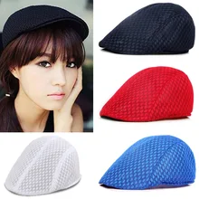 Новинка года; летняя Кепка унисекс с сеткой на утином пуху; Кепка для гольфа; газетчик; Кепка на плоской подошве; кепки Воздухопроницаемый козырек