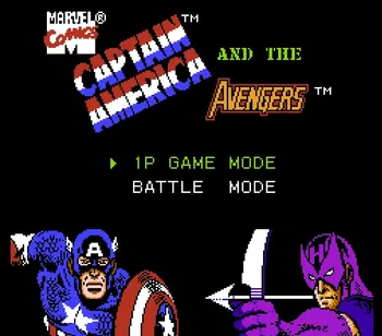 

Captain America and The Avengers Game Card For 72 Pin 8 Bit Game Player