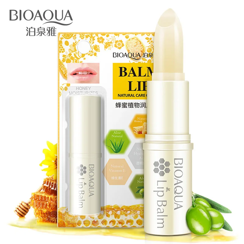 

BIOAQUA Natural Aloe Honey Moisturizing Lip Balm Colorless Refine repair lip wrinkles For Woman Winter Lip Care