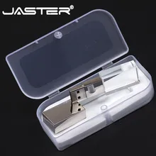 JASTER, модный Кристальный USB флеш-накопитель с логотипом, USB 2,0, 4 ГБ, 8 ГБ, 16 ГБ, 32 ГБ, флешка(более 10 шт, бесплатный логотип