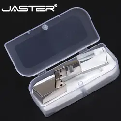 JASTER модный Кристальный USB флэш-накопитель, Пользовательский логотип, USB 2,0, 4 ГБ, 8 ГБ, 16 ГБ, 32 ГБ, флешка (более 10 шт., бесплатный логотип)