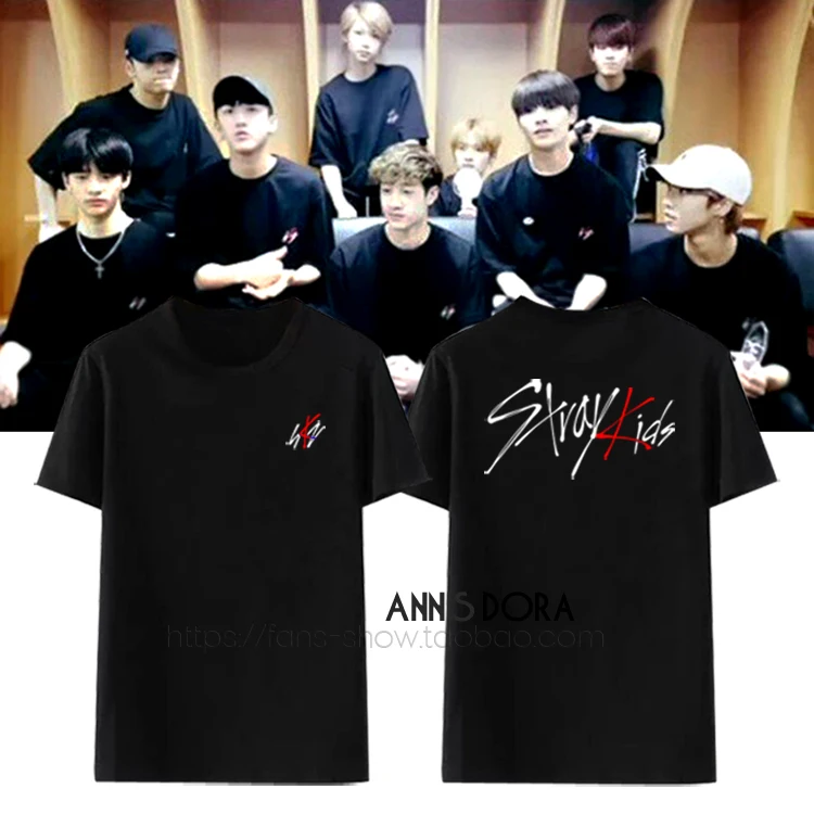 Camiseta de manga corta con Logo de Stray Kids, camisa de manga corta con el  mismo estilo de uniforme de equipo, diseño de Bang Chan - AliExpress Ropa de  hombre