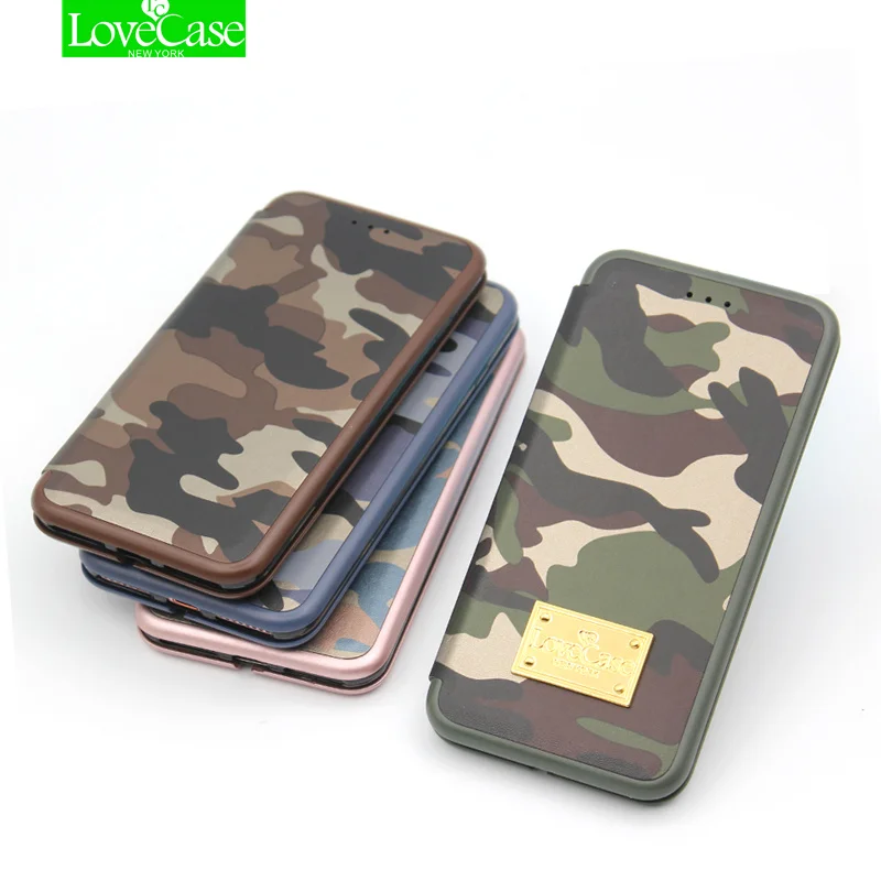 online LoveCase Original S8Plus Camuflagem Do Exército Caso Tampa Do Telefone Para galáxia borda S7 S8 Mais note8 Caso de Concha Virar PU + PC phone saco