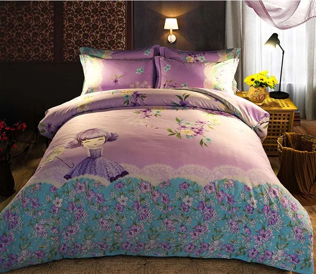 Chinoiserie Chinese classical style 4pcs bedding set bed linen duvet