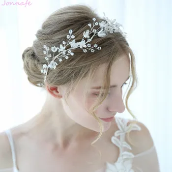 

Jonnafe 2019 Charming Tiny Beaded Headband Tiara For Bride Crystal Wedding Hair Crown Accessories Bridal Headpiece Jewelry