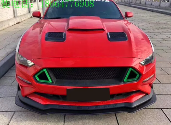 

ABS Front Lip Splitters Bumper Aprons Cup Flaps Spoiler For FORD MUSTANG 2018 2019 2020 Fast shipping