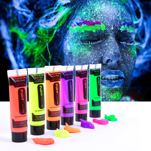 YZWLE 6 Colors Neon Fluorescent UV Body Paint Face Painting ... YZWLE 6 Colors Neon Fluorescent UV Body Paint Face Painting ...