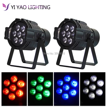 

2pcs/lot 7X12W LED Par light RGBW 4in1 DMX professional dj equipment