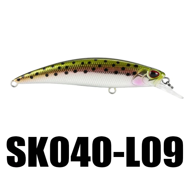 SeaKnight Minnow SK040 приманка для рыбалки 1 шт. 9,5 г 70 мм/2.76in Jerkbait 3D глаза VMC крючки тонущие жесткая рипбейт - Цвет: 1PC L09