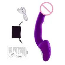 30 Speeds Vibrator G-Spot Dildo Rechargeable Female Adult Sex Toy Waterproof Personal Cordless Massager 19.5×3.5cm