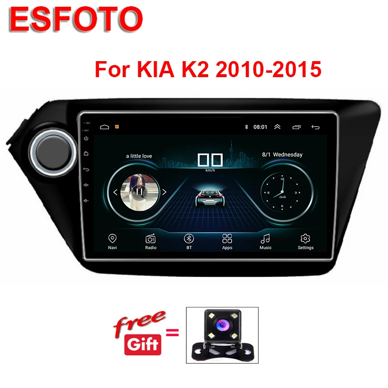 Discount 2 Din Car Dvd Multimedia Player for Kia K2 Rio 2010 2011 2012 2013 2014 2015 2016 2017 Gps Navigation Headunit Car Radio BT Wifi 0