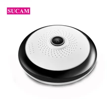 SUCAM Full HD 1080P Panoramic Wifi camera Indoor VR 360 Degrees Fisheye Night Vision Mini Wi-fi Security IP Camera 10M IR jcwhcam 3mp 3d vr cam wifi ip camera 960p fisheye lens hd panorama wi fi camera ir night vision cctv security 5mp camera