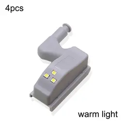 4 шт светодиодный свет под кабинет автоматический освещение для гардероба движения Сенсор шарнирная лампа Armario с Батарея для Кухня