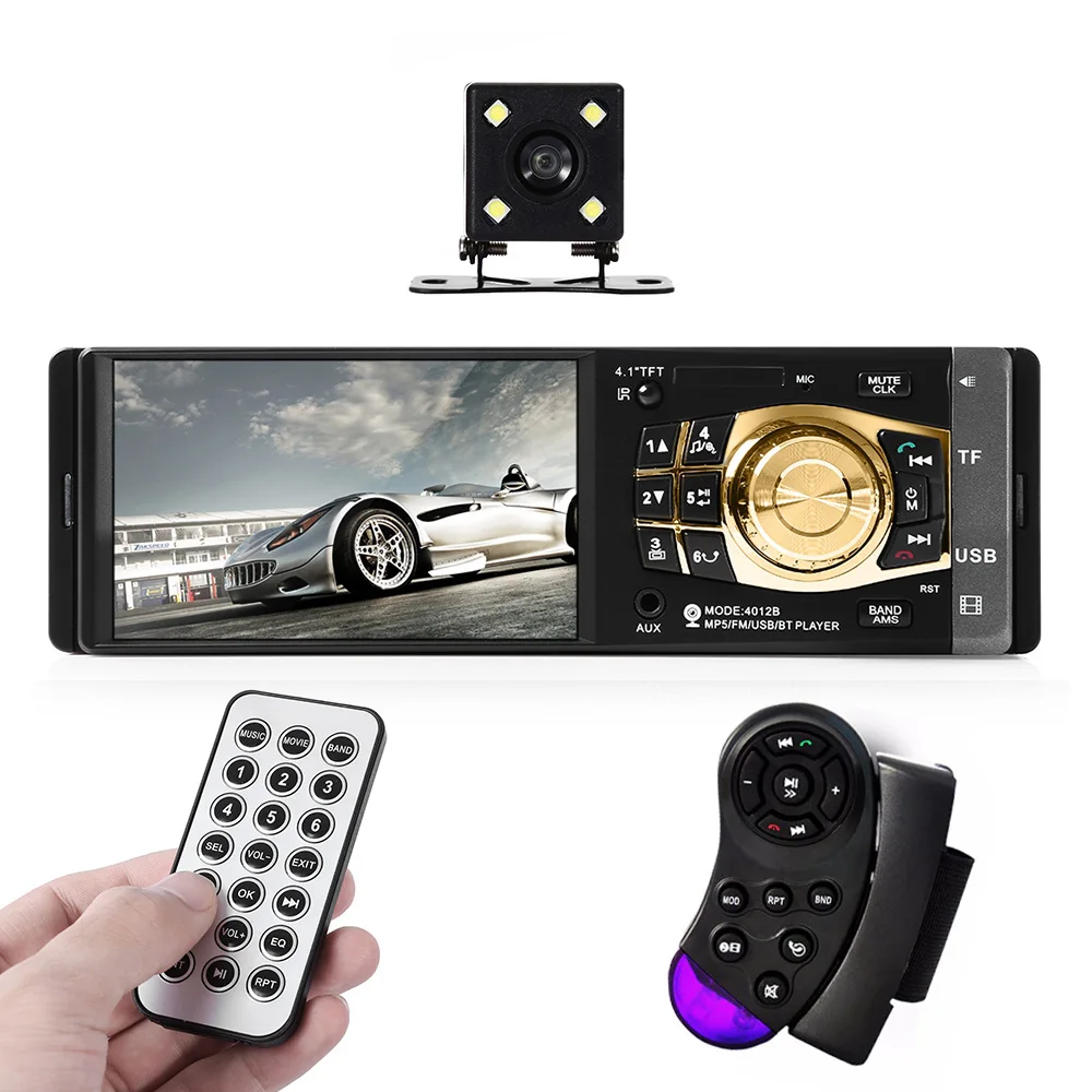 

4032B Car Radio Player Auto 4.1" Screen Bluetooth HD USB Video Mp5 Player For Stereo Music With Rear view Camera