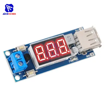 

DC 4.5-40V to 5V 2A USB Charger LED Step-down Buck Converter with Voltmeter Module Low Power Consumption Automatic Protection