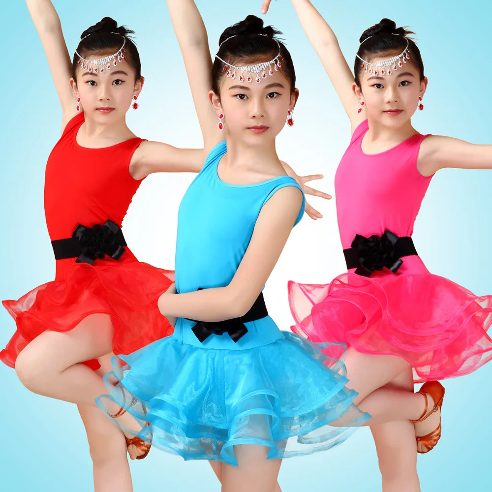 Free Shipping One Piece Dance Dress Girls Dresses Kids Stage Show ...