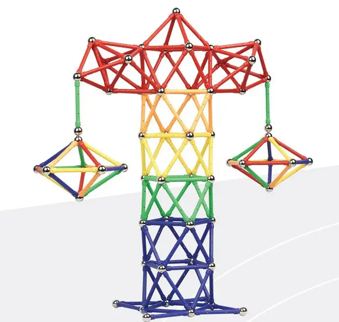 99-250 шт. детские игрушки-головоломки с магнитом, магнитные строительные блоки и длинные стержни