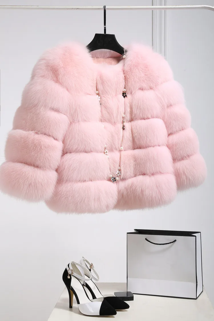 Новые Модные Элегантные норковые пальто для женщин зимнее розовое пальто из искусственного меха Толстая Теплая Верхняя одежда куртка из искусственного меха Chaquetas Mujer S-3XL - Цвет: pink