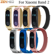 Mi lanese металлический ремешок для Xiaomi mi Band 2 браслет из нержавеющей стали сменный ремешок аксессуары для mi Band 2