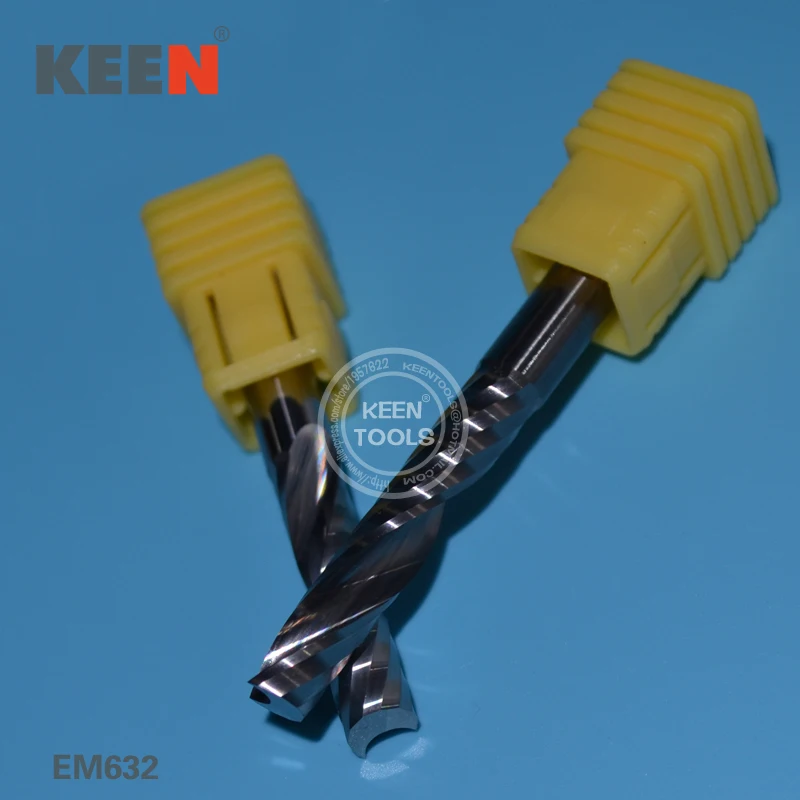 

EM6.32mm(H2) CNC Cutting Tools, One Flute Spiral Bits, Woodworking Bits, Engraving Router Bits For MDF, PVC Board, Acrylic