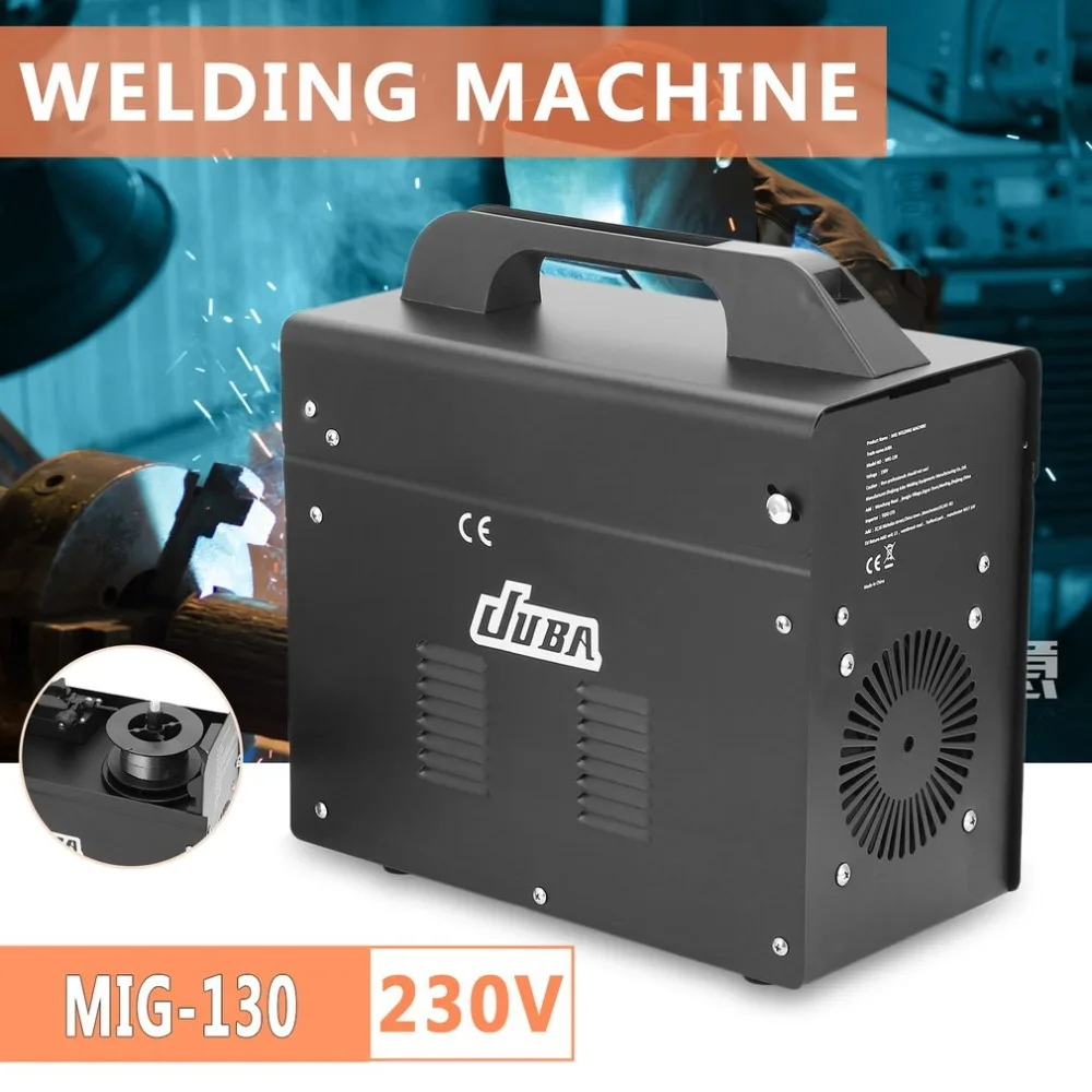 

Professional Gas-Shielded Welding Machine MIG-130 230V Electric Welding Machine Durable MIG Weldering Equipment EU Socket