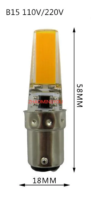 Вы светодиодный COB 10 Вт B15 E14 110V 220V затемнения светодиодный E11 110V Светодиодный E14 220V cob2508 затемнения светодиодный E17 220v cob2508 с украшением в виде кристаллов светильник