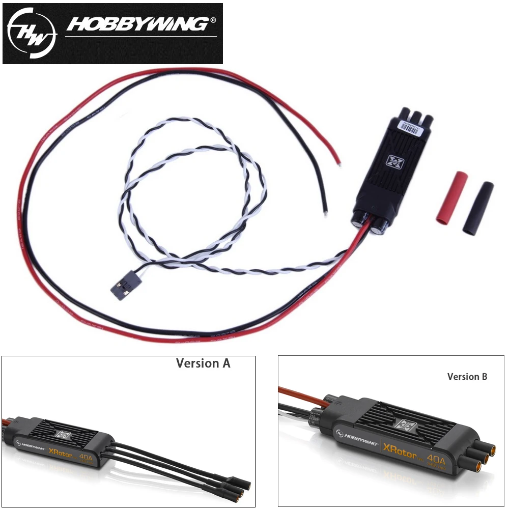 

2pcs Hobbywing XRotor Pro 40A ESC No BEC 3S-6S Lipo Brushless ESC DEO for RC Drone Multi-Axle Copter