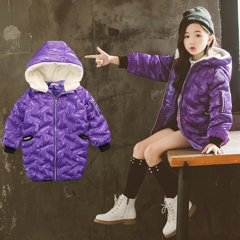 

2018 Winter Warm Jackets Girls Kids Fashion Jacket Girls Parka For Kids Thick Outerwear & Coats Snowsuit Winterjas Meisjes 10 12