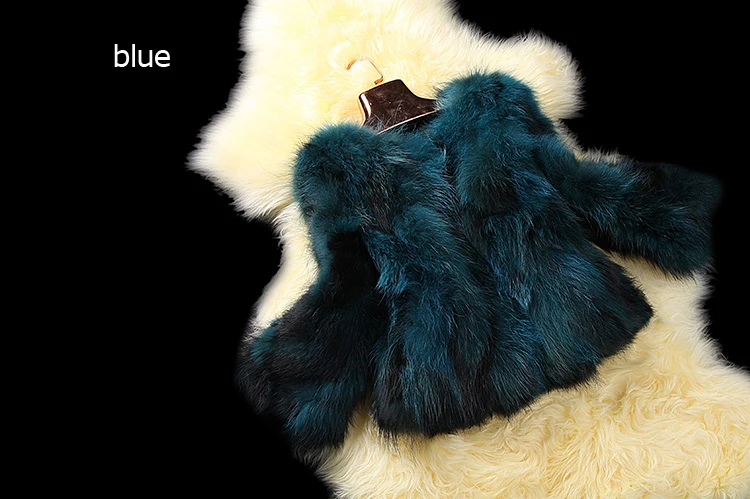 Шуба из натурального меха енота, женская куртка из меха енота, зимние меховые жилеты, цветные меховые, F552 - Цвет: blue green