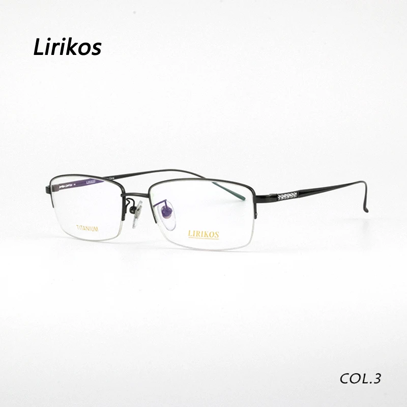 

Pure Titanium for Diamond Business Men Reading Half Frame Glasses Reading Clear Eye Lens male Spectacle Eyewear Accessories