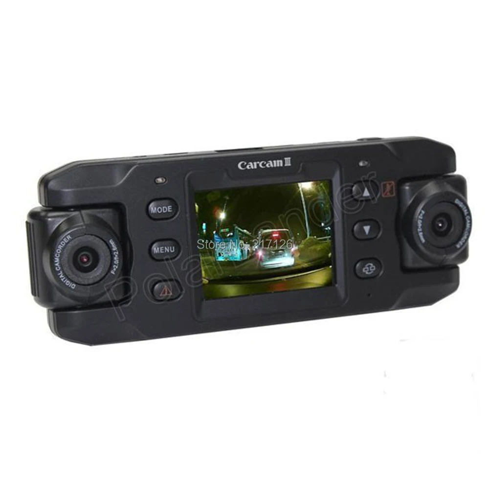 

HOT X8000 Dual Lens Car Camera Two Lens Vehicle DVR Dash Recorder GPS G-sensor CA365 X8000