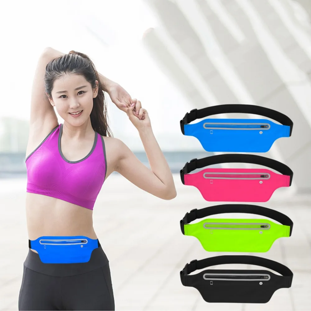 Koop Outdoor Running Arm band Taille Riem Tas Waterdichte Telefoon Case Houder Jogging Buik Pack Mannen Vrouwen Gym Fitness Sport Accessoires