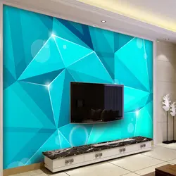 Настраиваемое настенное ткань модные яркие нерегулярные Треугольники Шелковый Бумага фрески и стены гостиной ТВ фоне стены murlas