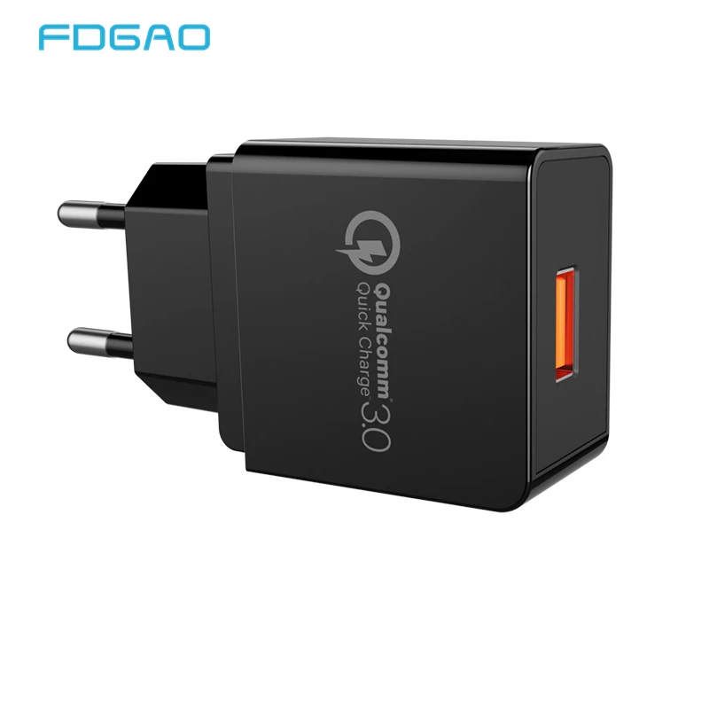DCAE Quick Charge 3.0 USB Fast Charger EU/US QC3.0 USB Wall Charger Adapter Phone Chargers for iphone X 8 Xiaomi Samsung Huawei