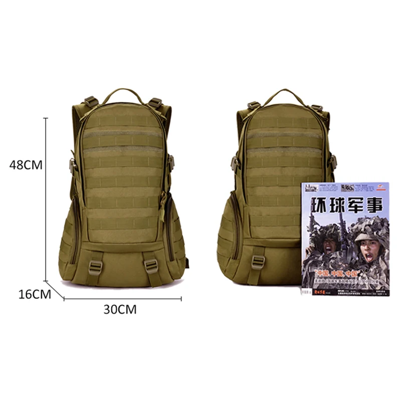 35L Tactical Military Backpack Camping Assault Molle Sports Bags Mountaineering Hiking Trekking Cam
