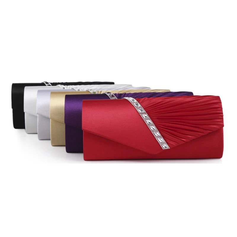 2018 neue Diamant Seide Elegante Abendtasche Dame Dreidimensionale Blume Satin Braut Hochzeit Geldbörse Partei Messenger Kupplung blosas