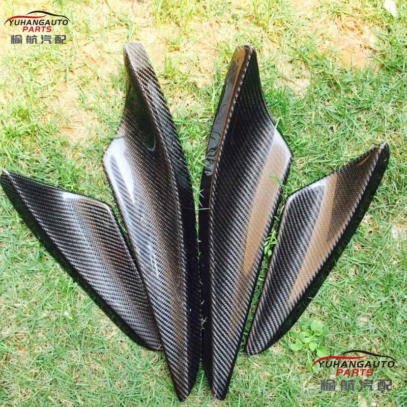 

2008-2010 Lancer Evolution EVO 10 X Varis style Front Bumper Canards (Double side) Carbon Fiber