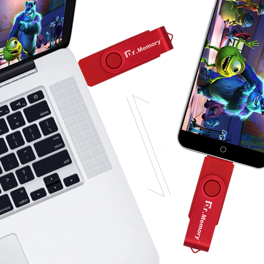 OTG Android мобильный телефон Pendrive 32 ГБ 16 8 4 2 в 1 USB флеш накопители цветной