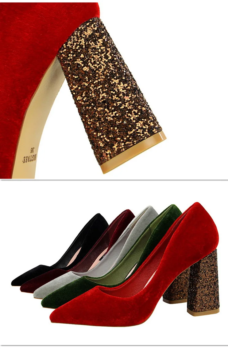 BIGTREE/женские туфли-лодочки в европейском и американском стиле; пикантные женские замшевые туфли с острым носком на высоком каблуке 8,5 см для ночного клуба