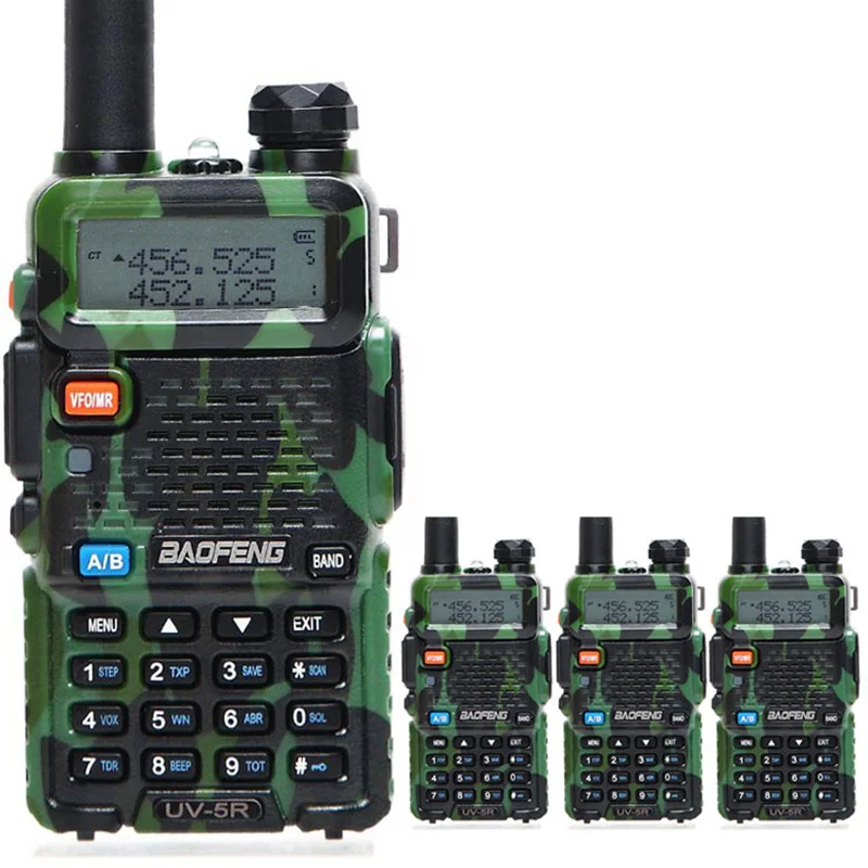 4 шт. Baofeng UV-5R портативная рация VHF/UHF136-174Mhz& 400-520Mhz Двухдиапазонная двухсторонняя рация Baofeng uv 5r портативная рация uv5r - Цвет: 4pcs camo