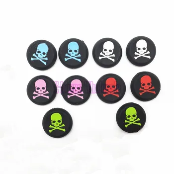 

[50PC/ LOT] Wholesale Price For Skull Head Silicone Controller Joystick Cap for Playstation 4 PS4 thumb sticks cap cover